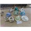 Image 1 : 8 China Cup + Saucer Pairs & 1 Cream + Sugar; Shelley, Royal Crown Derby, Anoles plus others