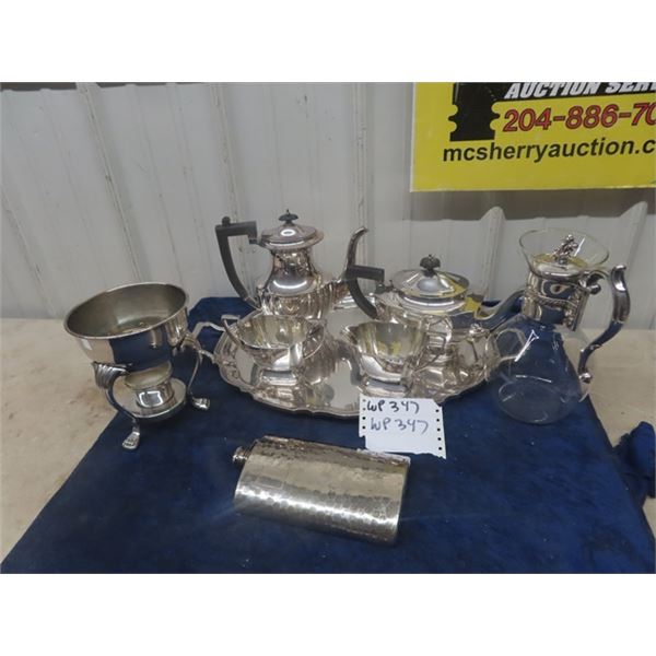 Silver Tea Set plus extras