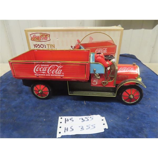 Tin Coke Delivery Truck 13" Long