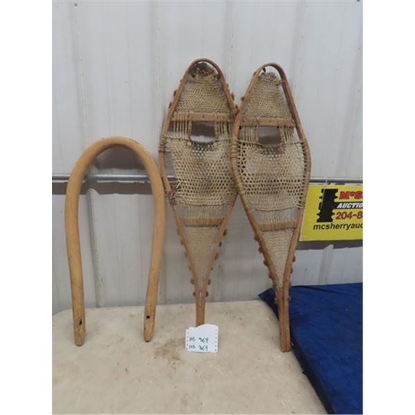 Vintage Snow Shoes & Snow Shoe Forming Mould