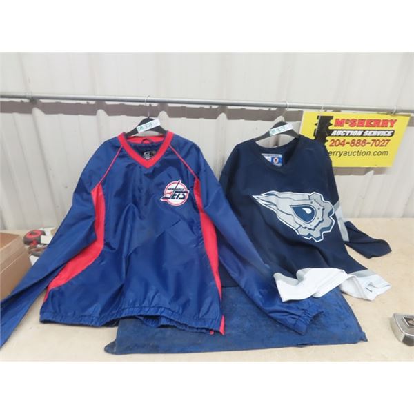 Wpg Jets Wind Breaker Jacket Size XL & Size Medium Jersey