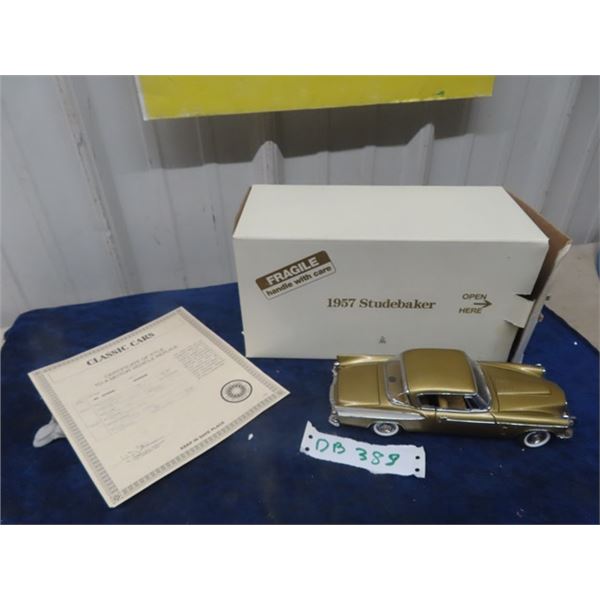 Classic Cars Die Cast 1957 Studebaker with Certificate & Box