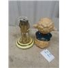 Image 4 : 1960's Kern Anniversary Clock & Ceramic Lamb Bank - Both 12" Tall