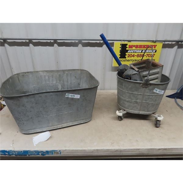 Galvanized Tub & Mop Pail