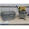 Image 1 : Galvanized Tub & Mop Pail