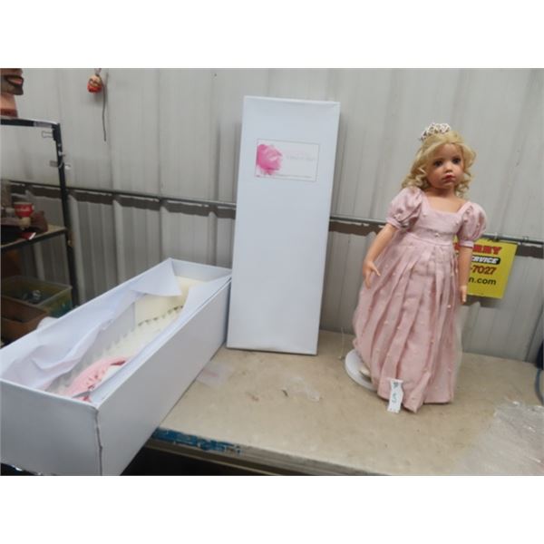 Sleeping Beauty Porcelain Doll By Hildegard Gunzel with Certificate #16 of 50 36" Tall New Condition