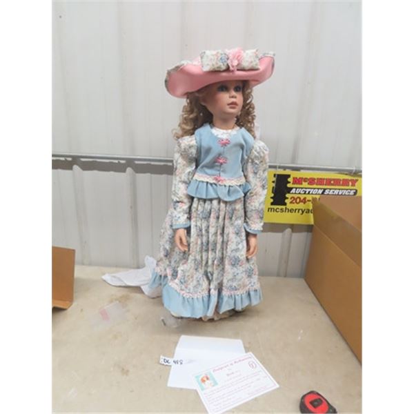 Porcelain Doll 'Nicole' with Certificate - Special Edition #5 of 6 36" Tall by Virginia Turner - New