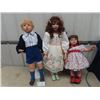 Image 1 : 3 Dolls up to 36" Tall - Center Doll by Virginia Turner