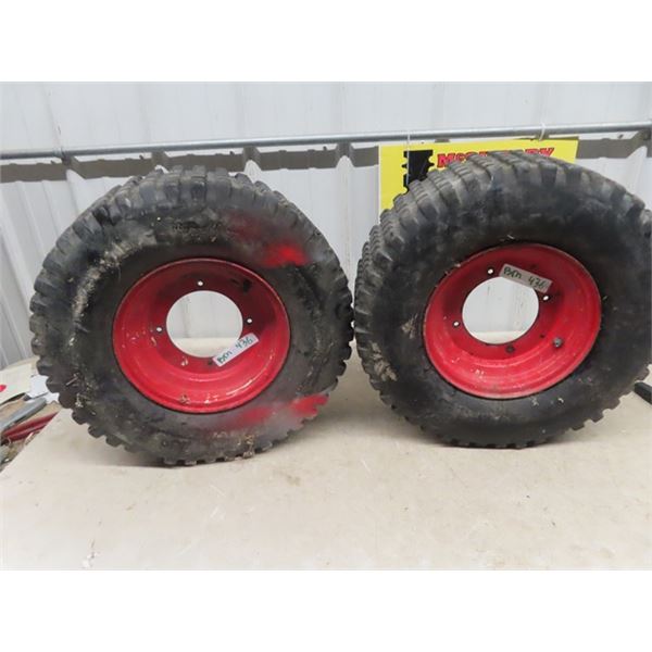 2 Lawn Tractor Wheels with Rims 22 x 8-10