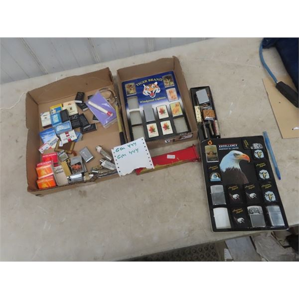 Lighters, Match Collection. Metal Case McSherry Auction Service Ltd.