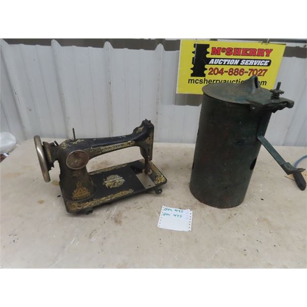 Singer Sewing Head & Implement Twin Box ( Repurpose) 15" x 9" Wide