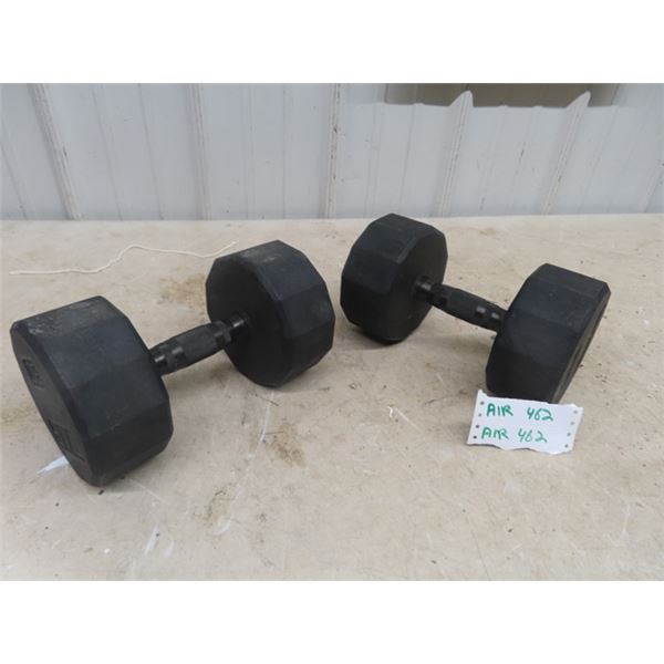 2 - 30 lb Steel Dumbbells