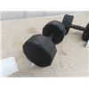 Image 2 : 2 - 30 lb Steel Dumbbells