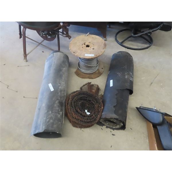 2 Rolls of Roofing Paper , Box of Wire Rebar Ties