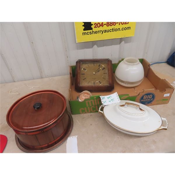 Clock, Cake Server, Chalkware