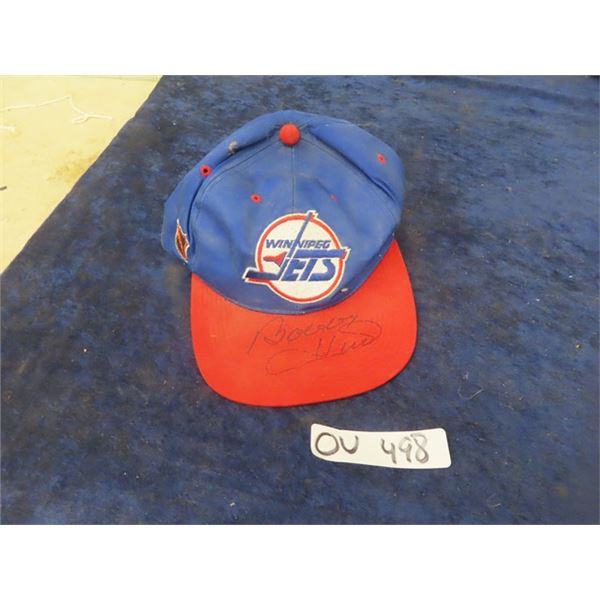 Wpg Jets Hat With Bobby Hull Signature