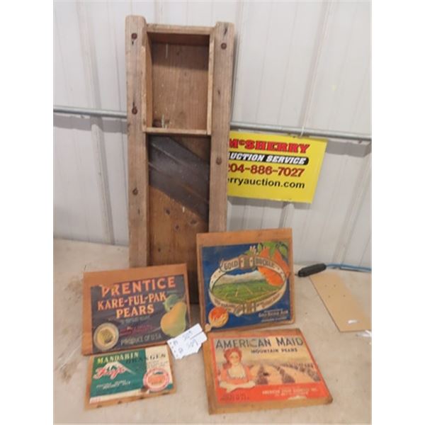 Cabbage Cutter & Fruit Crate Labels