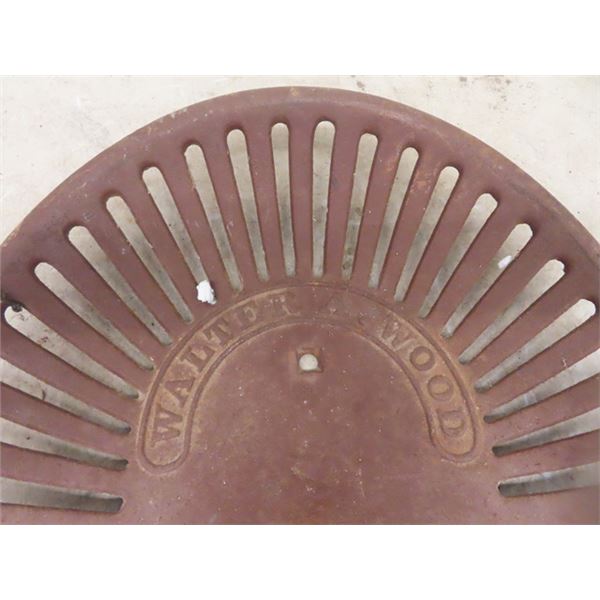 Walter A Wood Cast Implement Seat