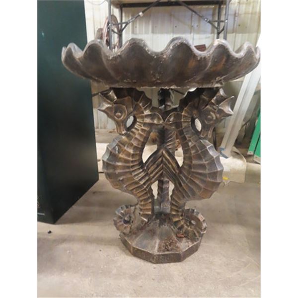 Cement Bird Bath 32" Tall 27" Wide