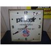 Image 2 : Pam Clock Inc Feed.Rite Clock - Lights Up 15"x15" Glass Lens Broken - Doesn't Keep time