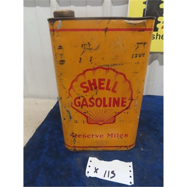 Metal Shell Gas Can 12.5  x 8   x 2.5 