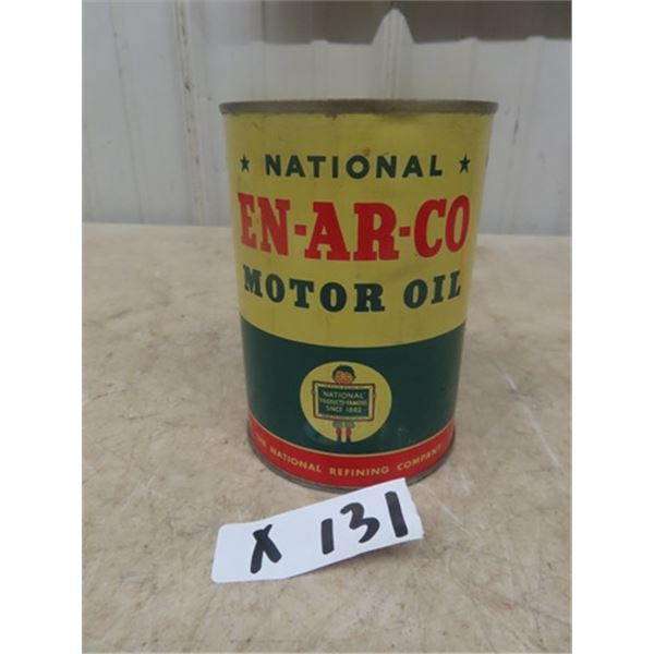 En-Ar-Co Motor Oil Quart Tin with Product