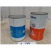 Image 2 : 2 Motor Oil Quart Tins; 1) Shell, 1) Gulf