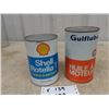 Image 3 : 2 Motor Oil Quart Tins; 1) Shell, 1) Gulf