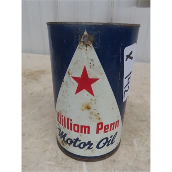 William Penn Motor Oil Quart Tin