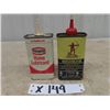 Image 1 : 2 Household Tins; 1) Texaco Home Lubricant 4oz, 1) Archer household Oil/Lubricant 4oz with Product