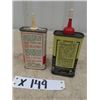 Image 3 : 2 Household Tins; 1) Texaco Home Lubricant 4oz, 1) Archer household Oil/Lubricant 4oz with Product