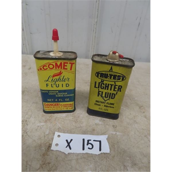 2 Lighter Fluid Tins; 1) Comet 4oz, 1) Tru-Test 4oz
