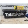 Image 2 : T/A High Tech Radials 2 Sided Sign - Lights Up But UNTESTED 15" x 37"