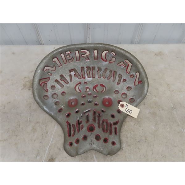 American Harrow Co. Detroit Cast Implement Seat