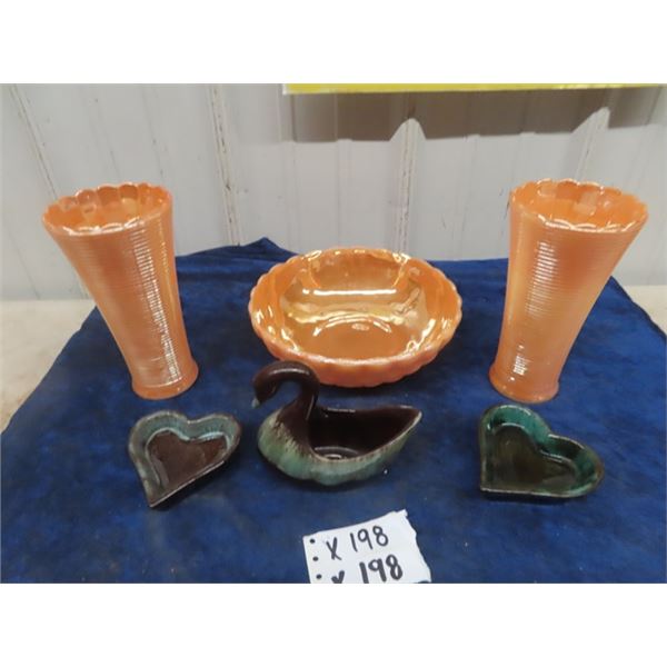 6 Pieces; 3) Fire ing, 3) Blue Mountain