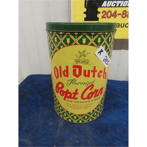 Old Dutch Popt Corn Tin 7 Quarts