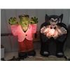 Image 1 : 2 Halloween Blow Moulds Both Light Up 36" Tall - Dracula & Frankenstein