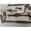 Image 3 : 12 Old Tools; Nail Puller, Drills and other Various tools