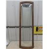 Image 1 : Curved Glass Oak Frame Door from China Cabinet 15" x 48"
