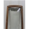 Image 2 : Curved Glass Oak Frame Door from China Cabinet 15" x 48"