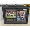 Image 1 : Milt Stegal Framed Picture of # 138+139 Touchdowns Autographed with Certificate 19" x 27"  & 2 WPG B