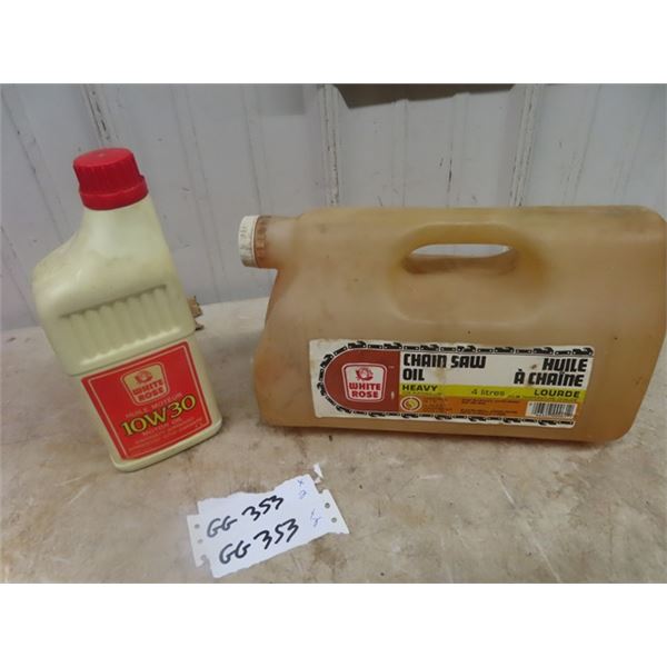 White Rose 1 L Motor Oil & White Rose 4 L Chain Saw Oil