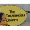 Image 3 : Wooden The Theatregoers Cigarette Advertising Sign 29" x 48"