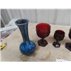 Image 3 : Blue Mountain Vase & Avon Cape Cod Decanter & Goblets