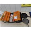 Image 1 : Fishing Tackle Box & 2 Cast Frying Pans
