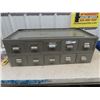Image 1 : 10 Drawer Metal Index Cabinet 11" X 33" X 17"