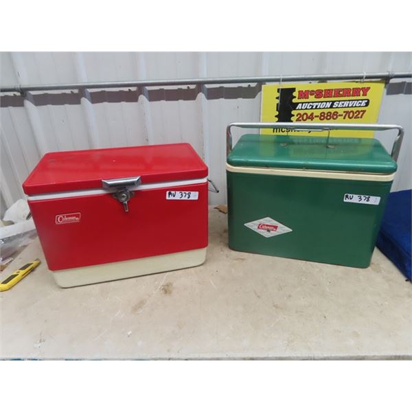 2 Coleman Picnic Coolers