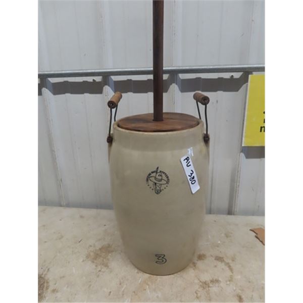 Medicine Hat Potteries 3 Gal Butterchurn