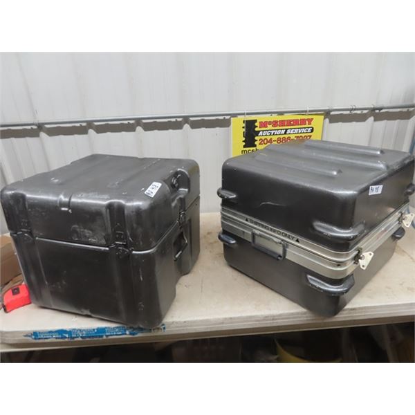 2 Hard Fitted Shipping Cases Both - 17"x18"x18"