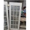 Image 3 : 2 Vintage Painted French Doors with Frosted Glass 30" x 77"